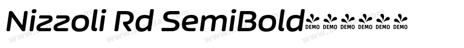 Nizzoli Rd SemiBold字体转换